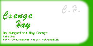 csenge hay business card